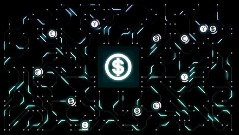 animation depicting modern financial data.