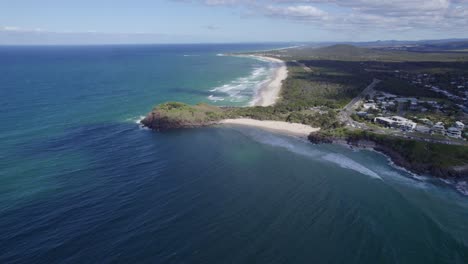 norries headland between beaches of cabarita and maggies along the coral sea coast in new south wales, australia