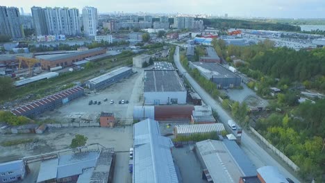 industrial area aerial view