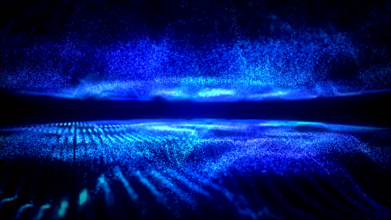 Blue sound visualizer nice partice.