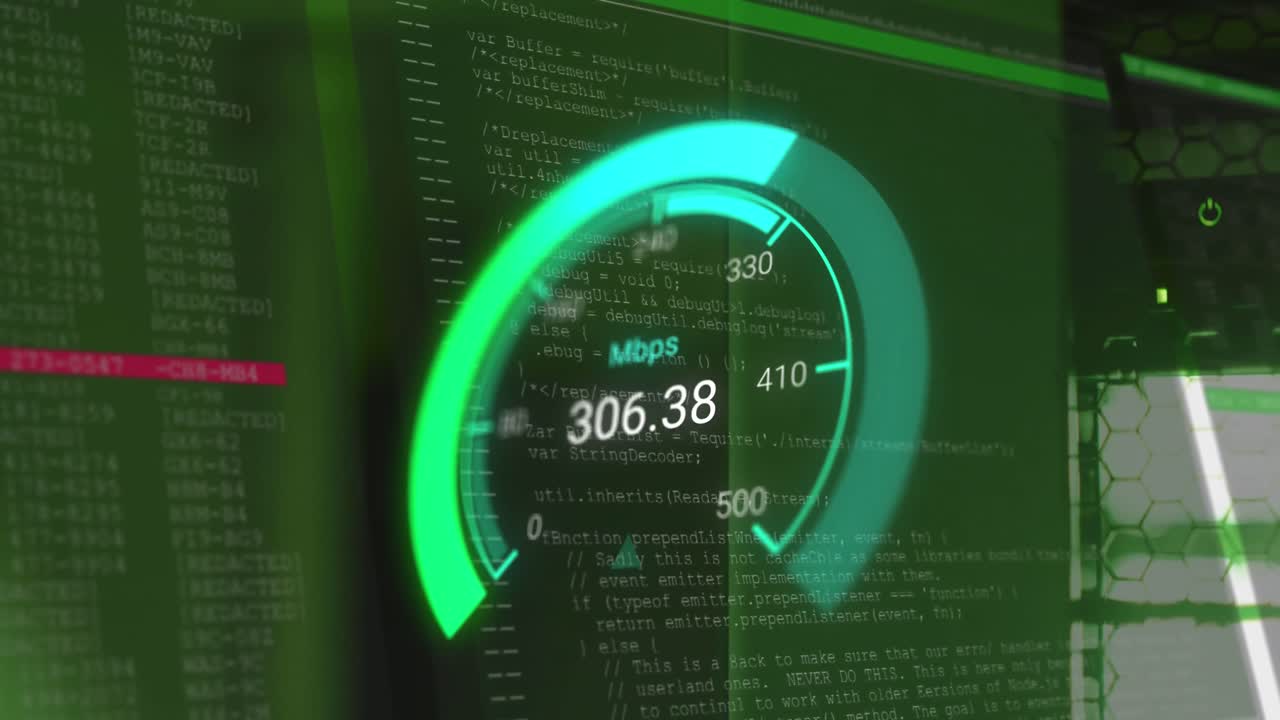 Animation of data processing over server room