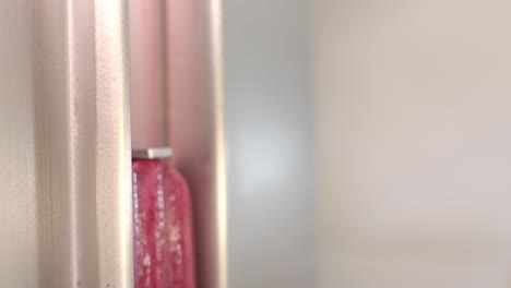 grape and red fruit popsicle advancing on a metal belt in an ice cream factory