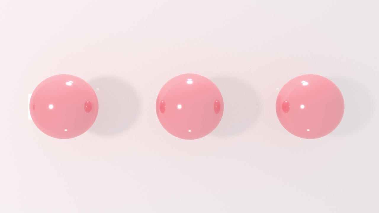 3d bolas líquidas volando sobre un fondo blanco. animación 4k. bucle.