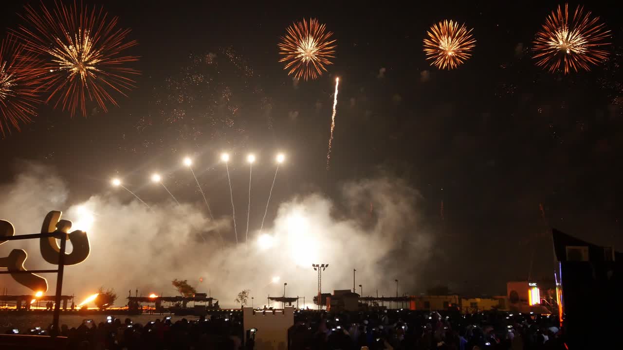 Spectacular Fireworks Display at Night