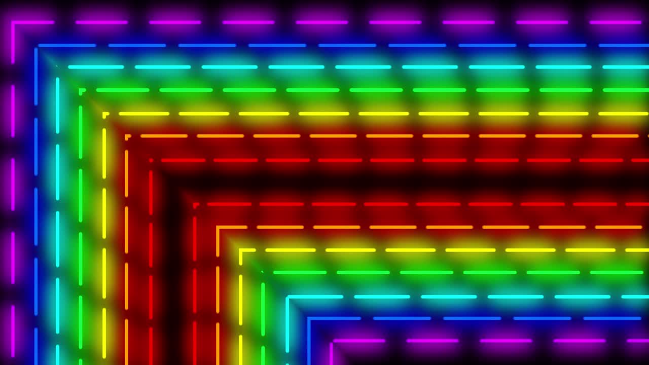Neon line illumination animation motion graphics