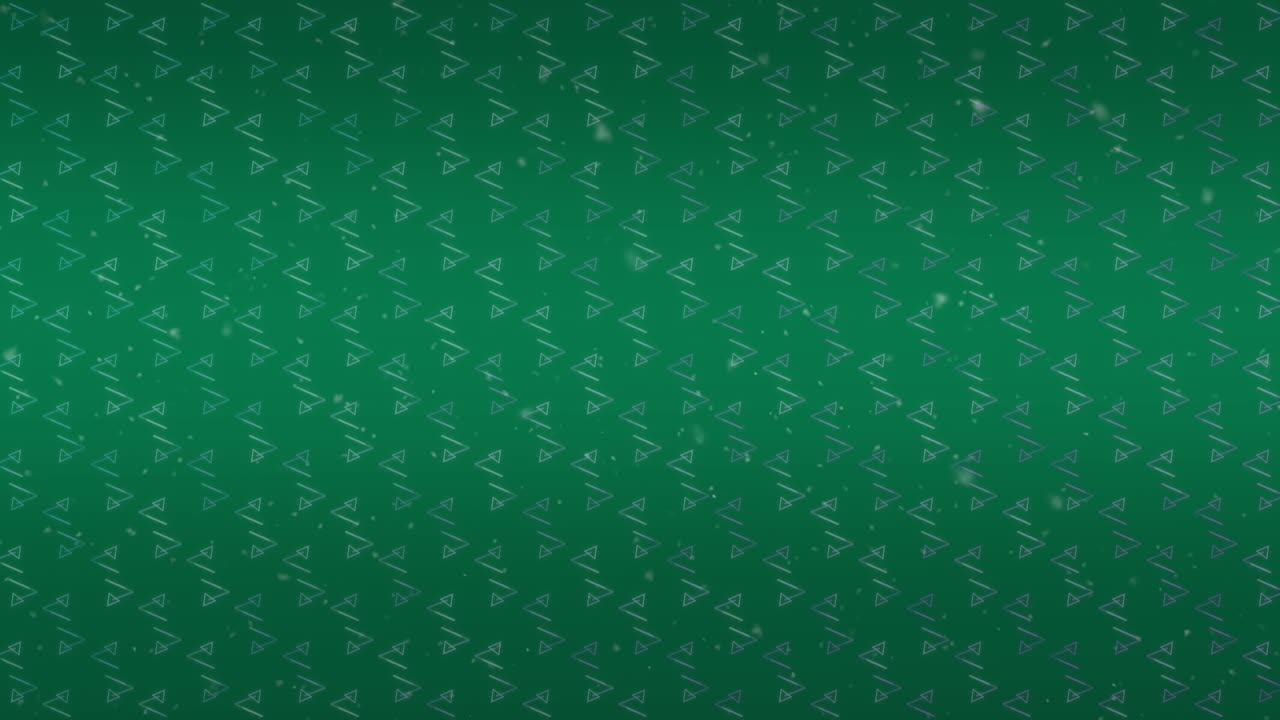 삼각형과 함께 녹색 배경에 빨간 모양의 애니메이션