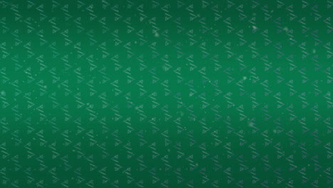 animation of red shapes over green background with triangles