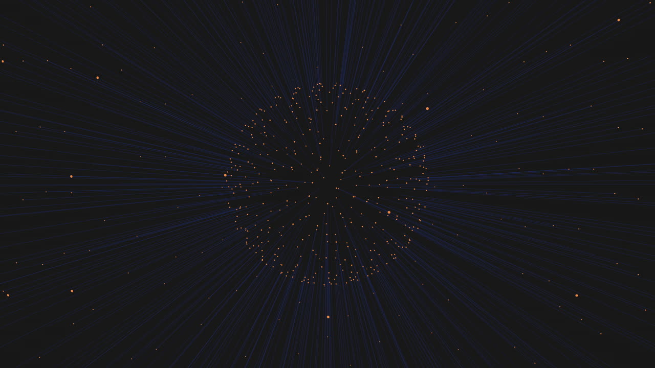 Radiant circular patterns with glowing dots