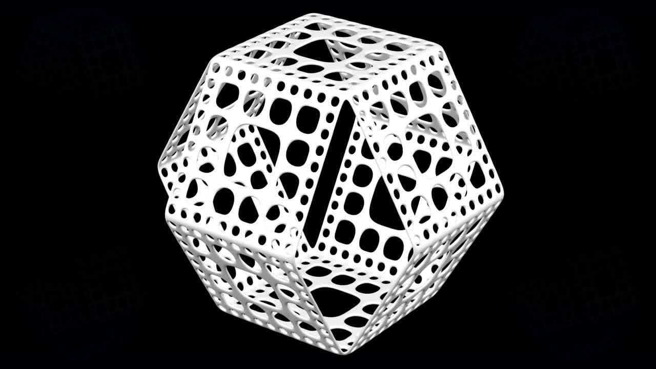 Abstarct background - Block with holes turn around.