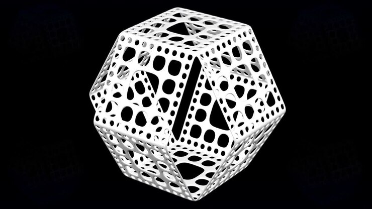 Abstarct background - Block with holes turn around.
