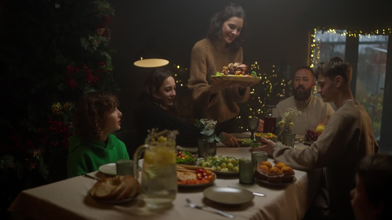cena de navidad en familia