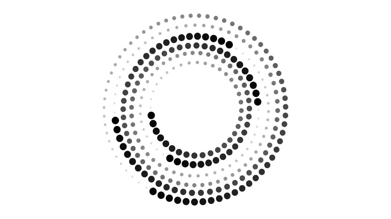 medio tono círculo punteado giratorio. punto abstracto redondo medio tono elementos giratorios