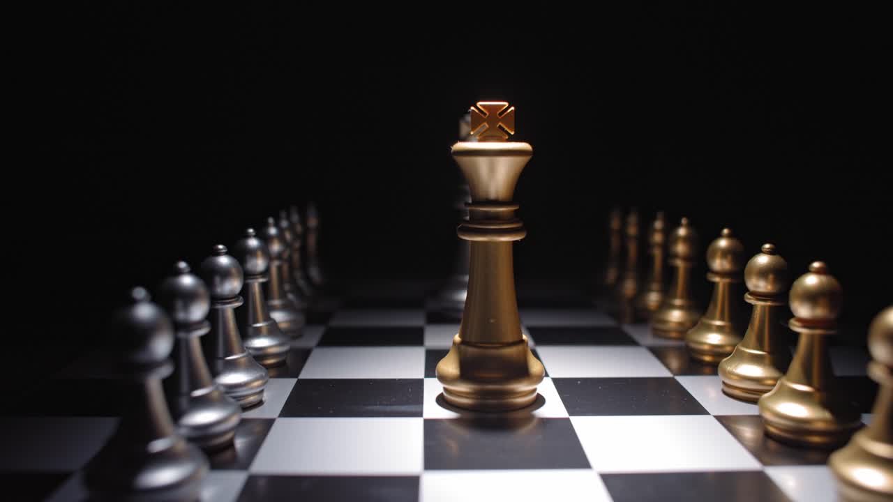 dos reyes se enfrentan con peones alineados en formación - concepto de rivalidad