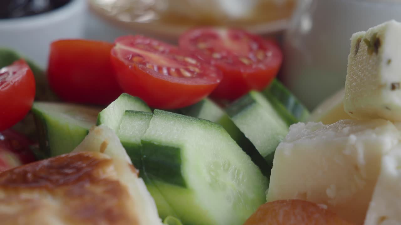 Turkish Breakfast Platter with Fresh Produce