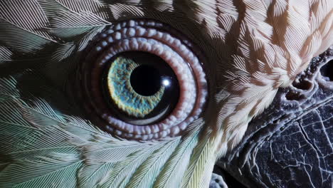 close-up of a bird's eye