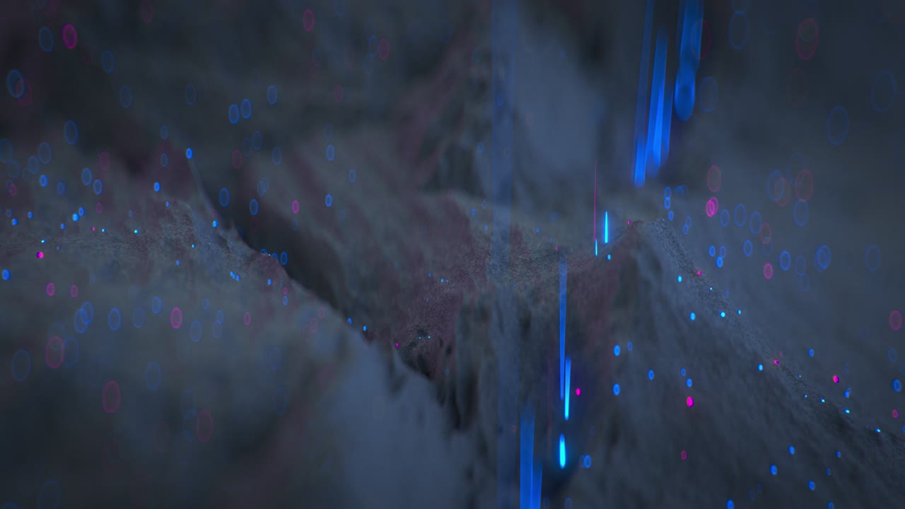 Scanning surface of planet looping 3D render animation