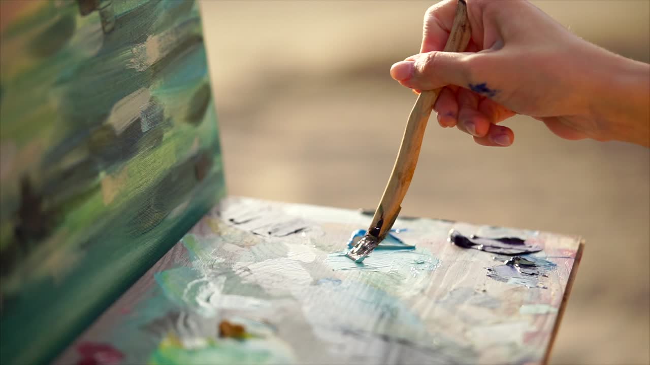 Artist Painting Outdoors