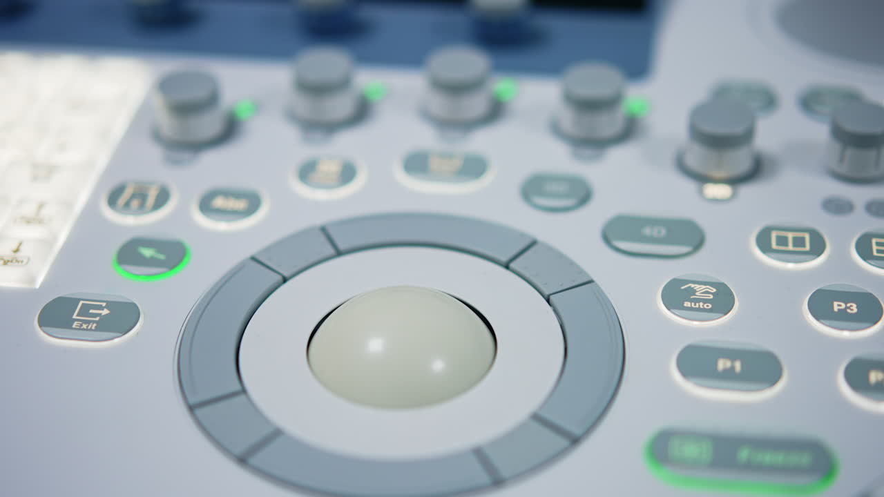 Close-up of Ultrasound Machine Controls