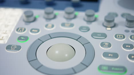close-up of ultrasound machine controls