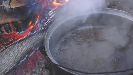 soup cooked on the fire