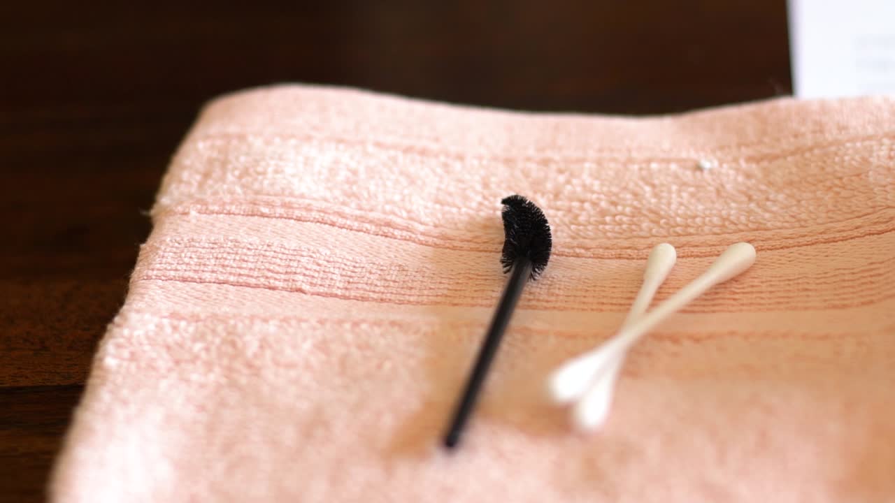 메이크업 액세서리의 고화질 클로즈업 샷