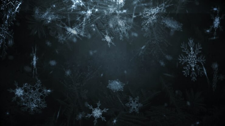Animation of christmas snow falling over christmas decorations on black background