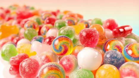 a vibrant assortment of colorful candies