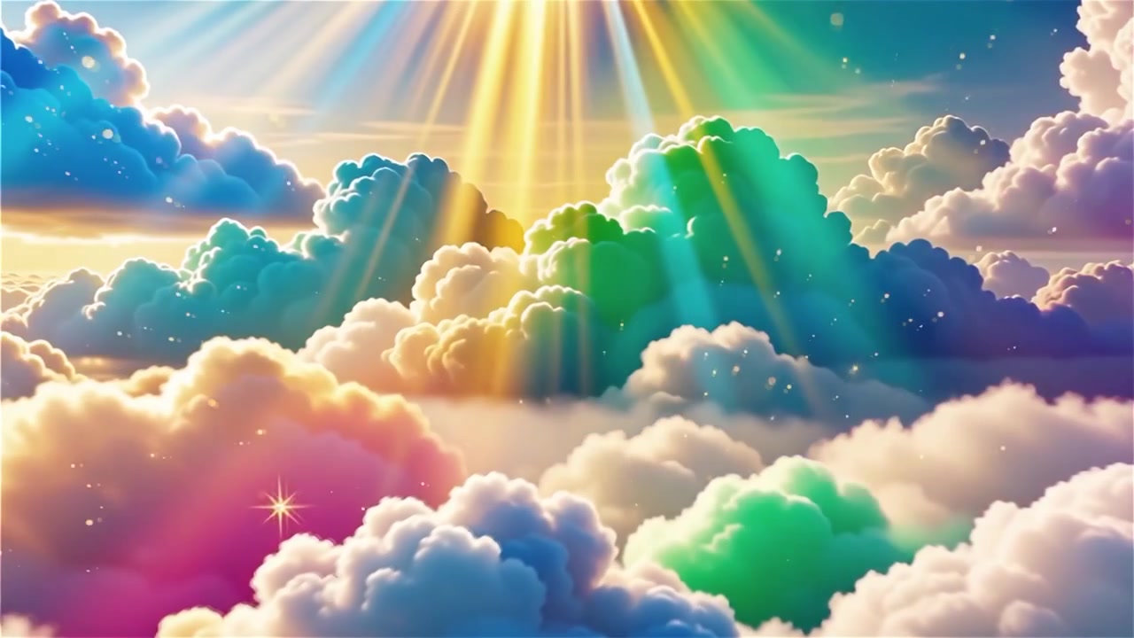 Christian Heavenly Light Worship Background