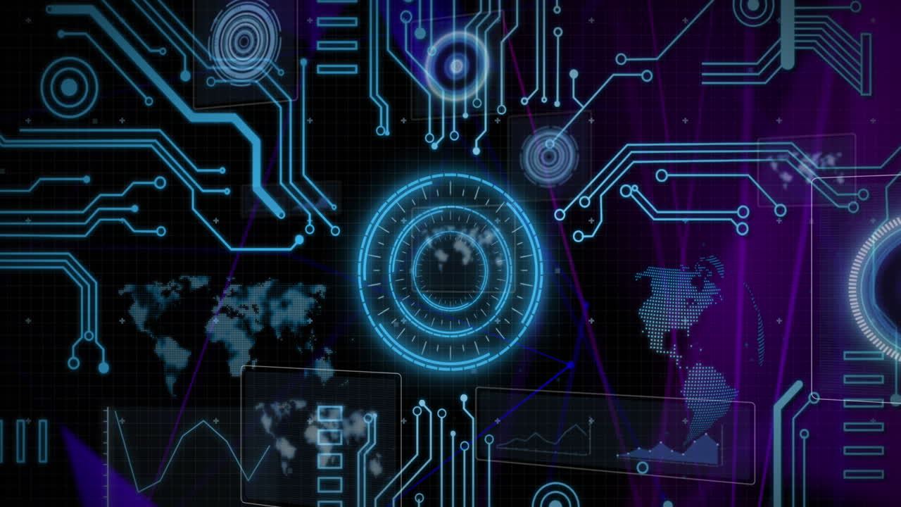 Animation of scope scanning and data processing on interface