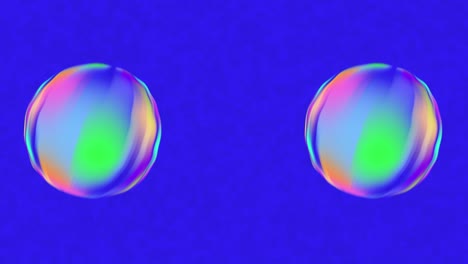 rainbow colored rotating sphere soap bubbles motion graphics