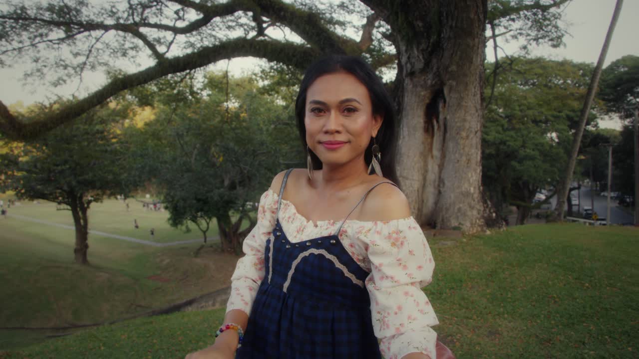 공원에 있는 여자