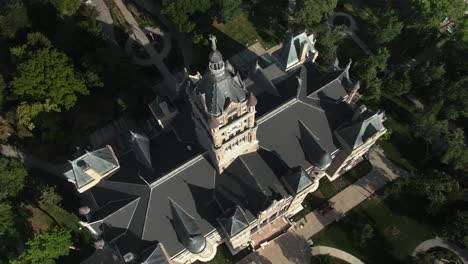 beautiful dropdown and pan shoot from the salt lake city and county building