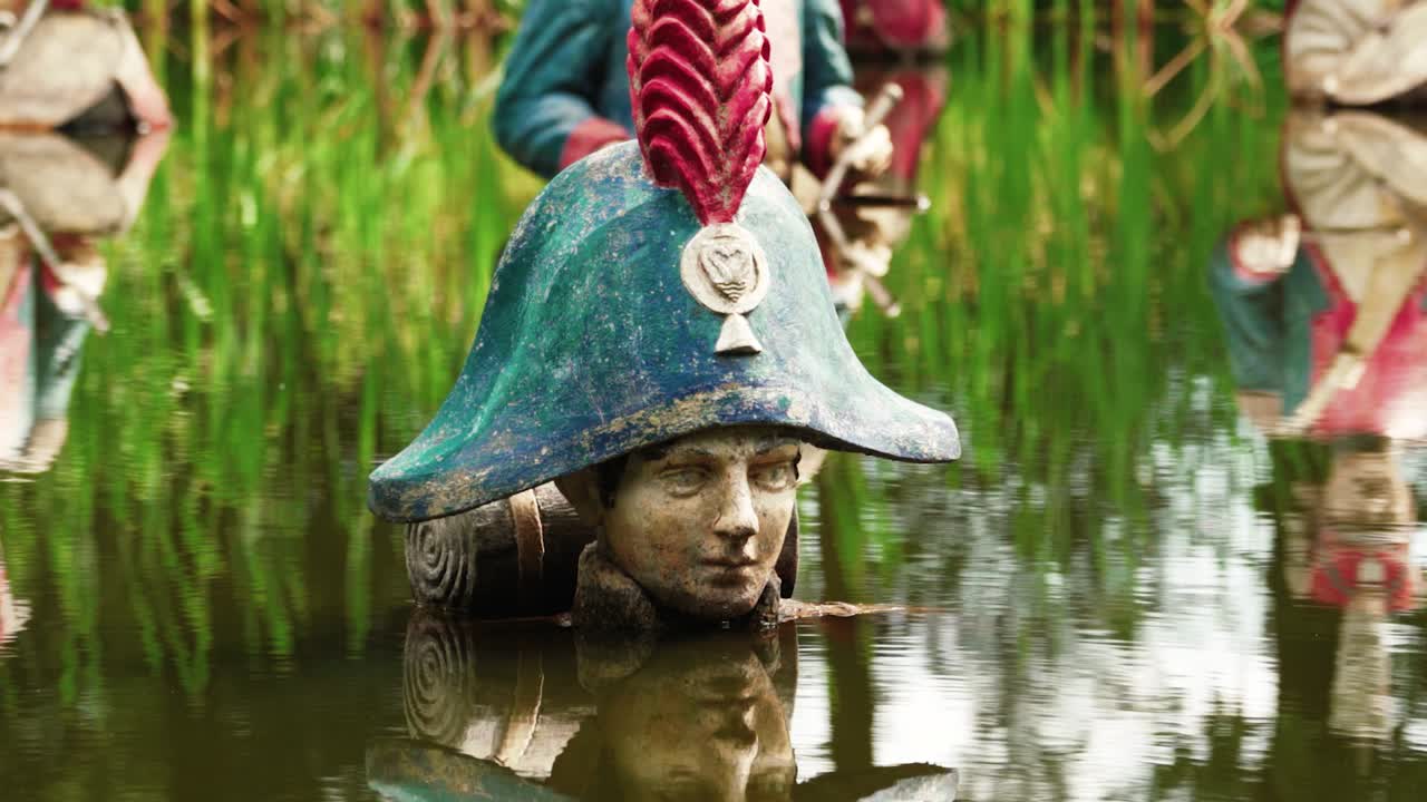 condecorado pero abandonado soldados estatua de napoleón