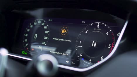 car dashboard display