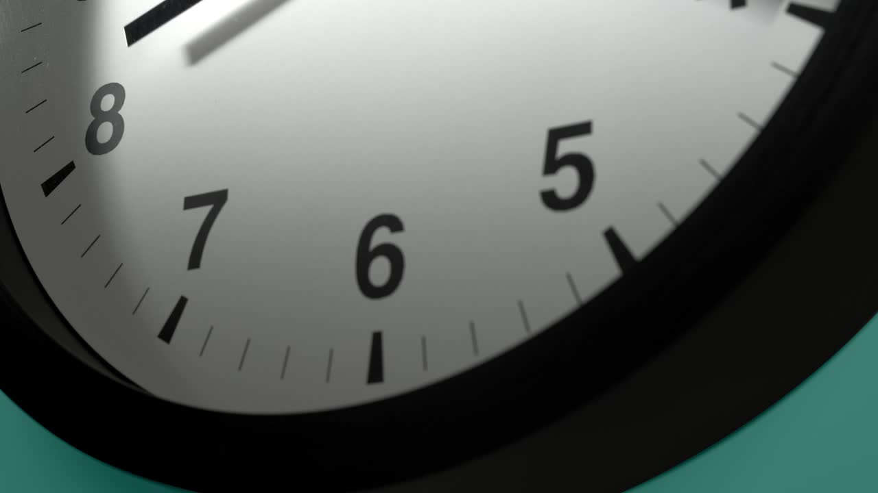 cara del reloj en azul cian acuamarín celadón verde mar en el lapso de tiempo