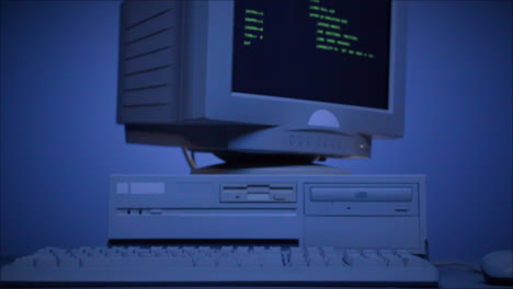 Vintage PC with monitor and keyboard