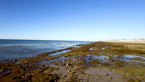 Aerial-view-of-tide-pools,-Puerto-Peñasco,-Rocky-Point,-Gulf-of-California,-Mexico