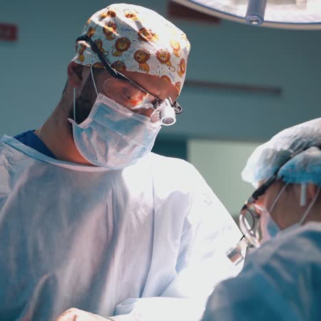 operation room at hospital. surgery medical team operating in surgery room of the hospital