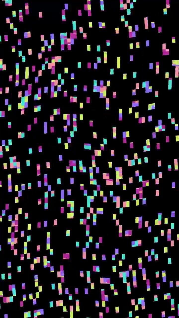 Sfondo astratto di rettangoli colorati fluttuanti su nero