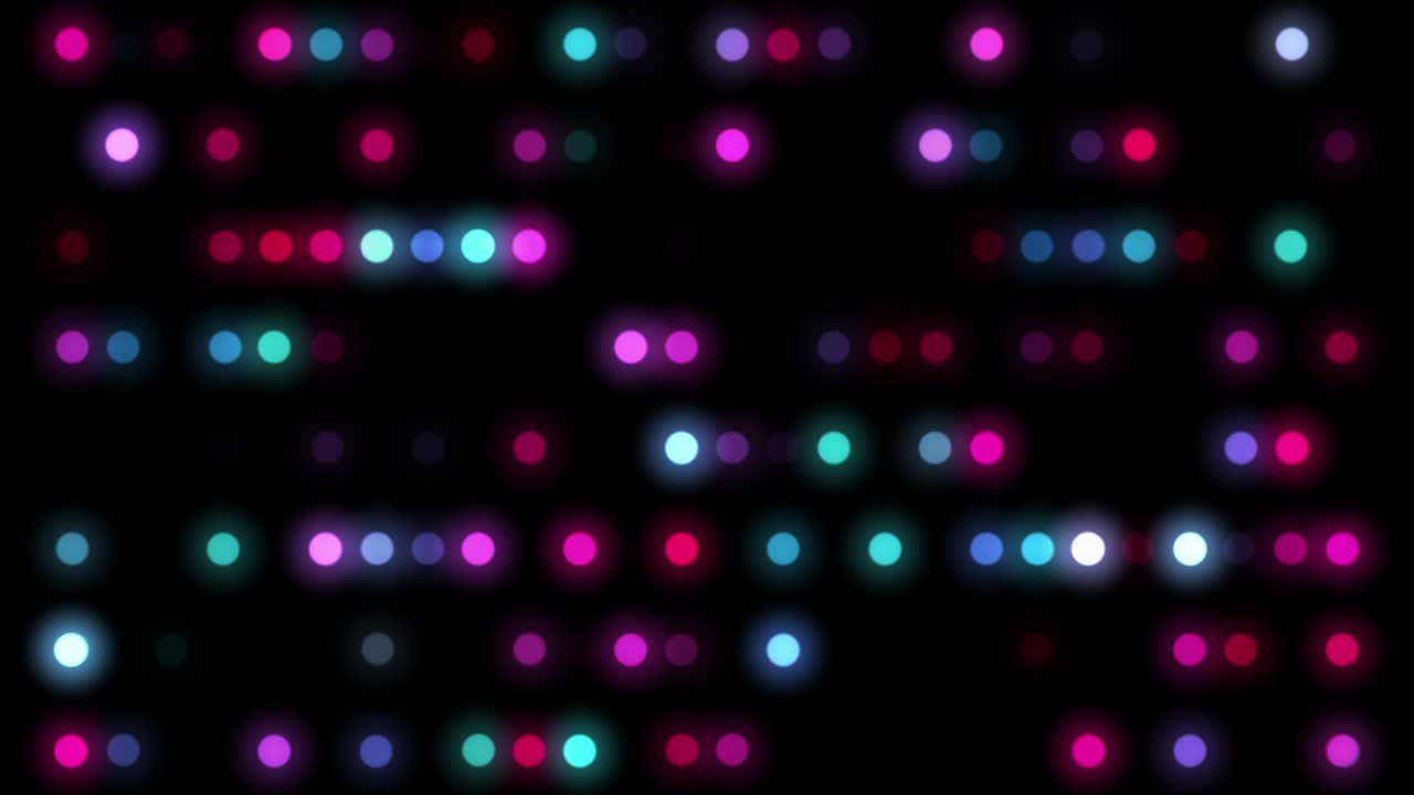 Luce da festa LED luminosa 4K, Effetto luce, Bokeh, Animazione night club, Sfondo nero