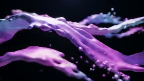salpicaduras de líquido de colores