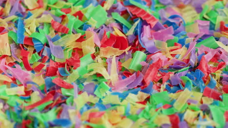 recycled colored plastic shreds