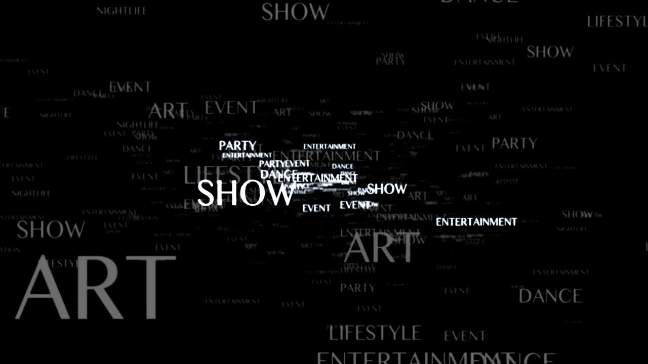 시간 표시 키워드 텍스트, 폭발, 애니메이션