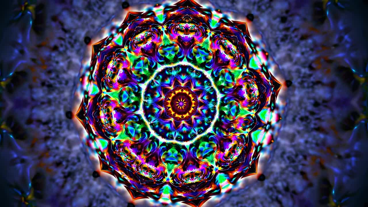 Design colorato con motivo a caleidoscopio digitale