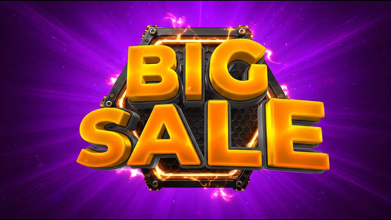 12.12 Sale Luxury Marketing Animation with Gold Typography