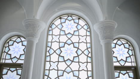 stained glass windows in a mosque