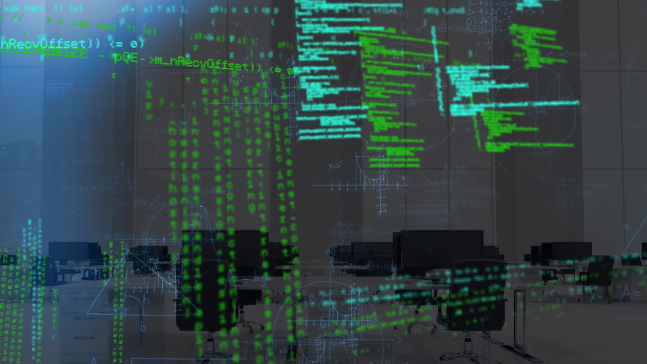 animação de escritório sobre processamento de dados