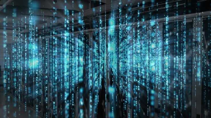 Animation of digital data processing over computer servers