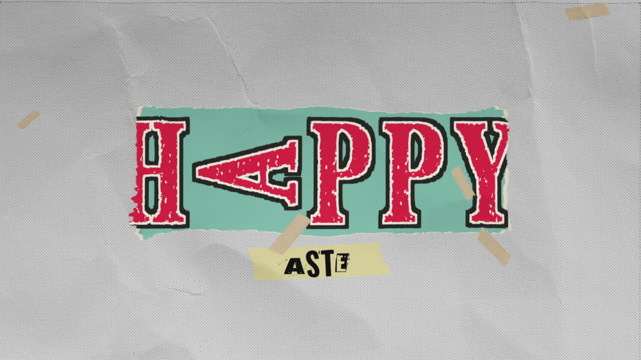 다채로운 종이와 그런 지 질감에 행복 한 부활절