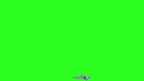 animated colorful beauty butterfly on green screen chroma key